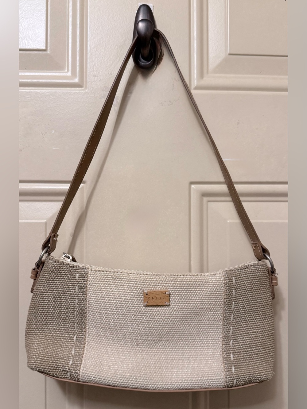 Relic Shoulder Bag Woven with Vegan Leather